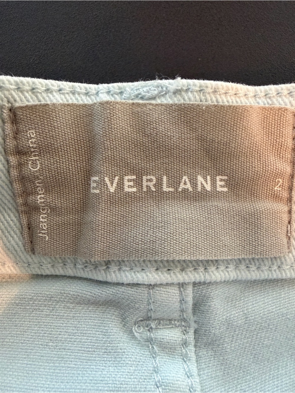 Everlane Barrel Utility Jeans Light Blue Organic Cotton Stretch Size 2